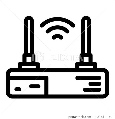 Internet router icon. Outline internet router vector icon for web design isolated on white background 101610050
