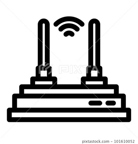 Router icon. Outline router vector icon for web design isolated on white background Router icon. Outline router vector icon for web design isolated on white background 101610052