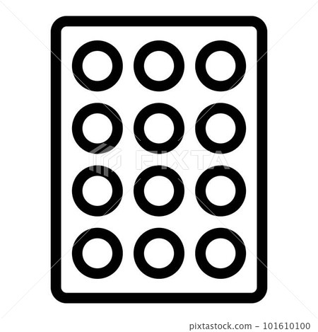 Drink ice tray icon. Outline drink ice tray vector icon for web design isolated on white background Drink ice tray icon. Outline drink ice tray vector icon for web design isolated on white background 101610100