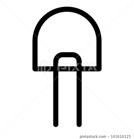 Zener diode icon. Outline zener diode vector icon for web design isolated on white background Zener diode icon. Outline zener diode vector icon for web design isolated on white background 101610125