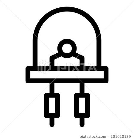 Power diode icon. Outline power diode vector icon for web design isolated on white background 101610129