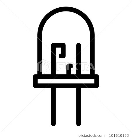 Terminal diode icon. Outline terminal diode vector icon for web design isolated on white background 101610133