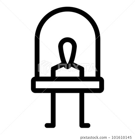 Light diode icon. Outline light diode vector icon for web design isolated on white background Light diode icon. Outline light diode vector icon for web design isolated on white background 101610145