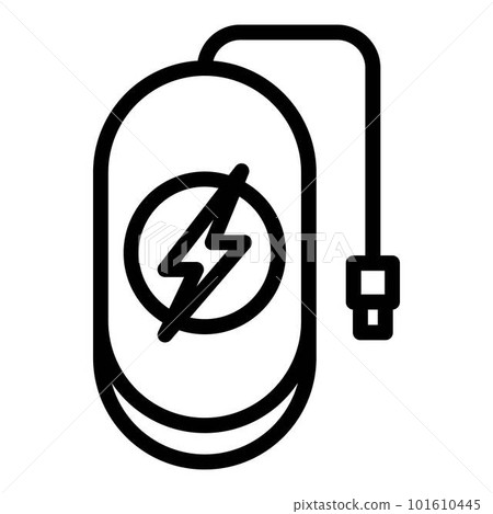 Wireless charge power bank icon. Outline wireless charge power bank vector icon for web design isolated on white background Wireless charge power bank icon. Outline wireless charge power bank vector icon for web design isolated on white background 101610445
