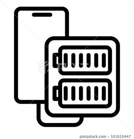 Full battery power bank icon. Outline full battery power bank vector icon for web design isolated on white background Full battery power bank icon. Outline full battery power bank vector icon for web design isolated on white background 101610447