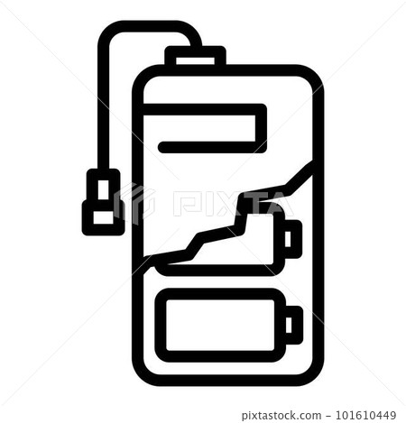 Cell battery power bank icon. Outline cell battery power bank vector icon for web design isolated on white background Cell battery power bank icon. Outline cell battery power bank vector icon for web design isolated on white background 101610449