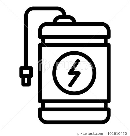 Flash charge power bank icon. Outline flash charge power bank vector icon for web design isolated on white background Flash charge power bank icon. Outline flash charge power bank vector icon for web design isolated on white background 101610450