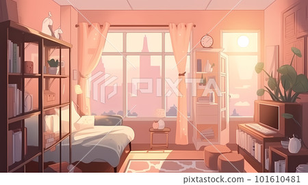 Stylish bedroom 101610481