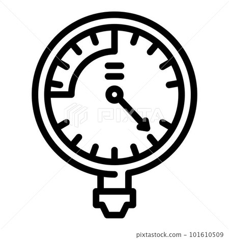Manometer fuel icon. Outline manometer fuel vector icon for web design isolated on white background 101610509