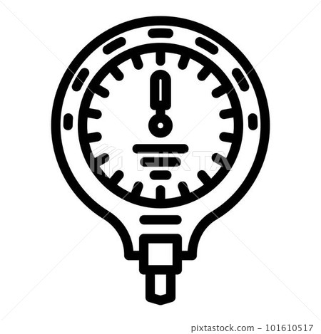 Manometer sensor icon. Outline manometer sensor vector icon for web design isolated on white background 101610517