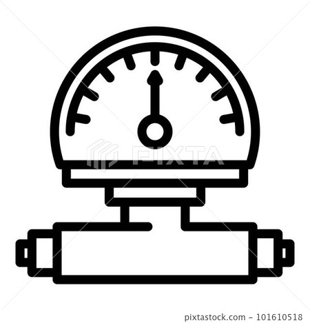 Manometer reading icon. Outline manometer reading vector icon for web design isolated on white background 101610518