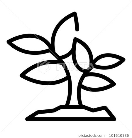 Basil healthcare icon. Outline basil healthcare vector icon for web design isolated on white background Basil healthcare icon. Outline basil healthcare vector icon for web design isolated on white background 101610586