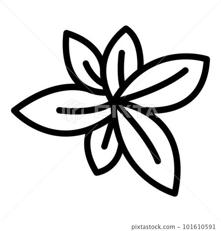 Basil plant icon. Outline basil plant vector Stock