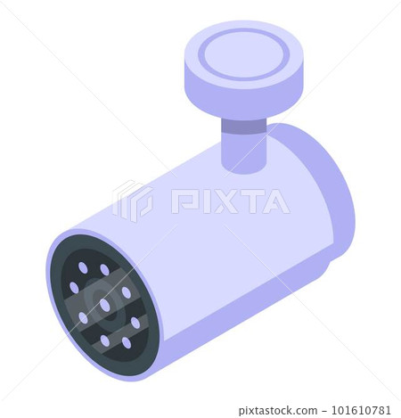Waterproof security camera icon. Isometric of waterproof security camera vector icon for web design isolated on white background Waterproof security camera icon. Isometric of waterproof security camera vector icon for web design isolated on white background 101610781