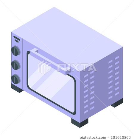 Cafe convection oven icon. Isometric of cafe convection oven vector icon for web design isolated on white background Cafe convection oven icon. Isometric of cafe convection oven vector icon for web design isolated on white background 101610863