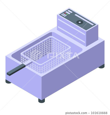 Machine deep fryer icon. Isometric of machine deep fryer vector icon for web design isolated on white background 101610888