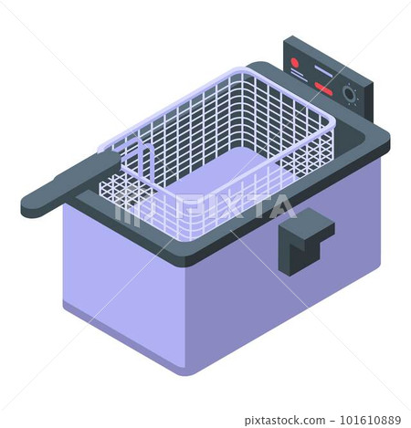 Nutrition deep fryer icon. Isometric of nutrition deep fryer vector icon for web design isolated on white background 101610889