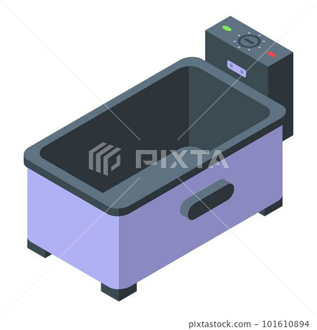 Hot deep fryer icon. Isometric of hot deep fryer vector icon for web design isolated on white background Hot deep fryer icon. Isometric of hot deep fryer vector icon for web design isolated on white background 101610894