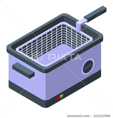 Electric deep fryer icon. Isometric of electric deep fryer vector icon for web design isolated on white background Electric deep fryer icon. Isometric of electric deep fryer vector icon for web design isolated on white background 101610906