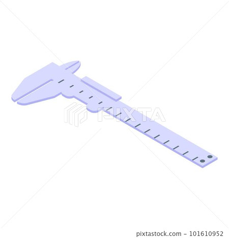 Caliper instrument icon. Isometric of caliper instrument vector icon for web design isolated on white background 101610952