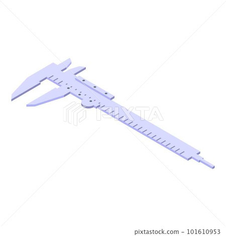 Metal caliper icon. Isometric of metal caliper vector icon for web design isolated on white background Metal caliper icon. Isometric of metal caliper vector icon for web design isolated on white background 101610953