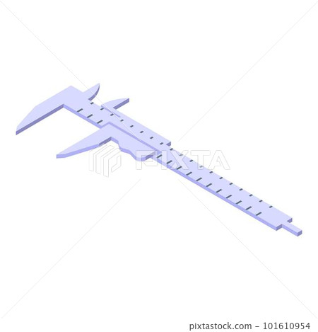 Open caliper icon. Isometric of open caliper vector icon for web design isolated on white background Open caliper icon. Isometric of open caliper vector icon for web design isolated on white background 101610954