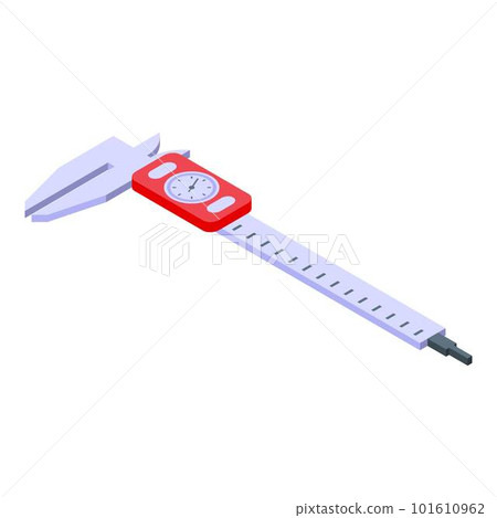 Centimeter caliper icon. Isometric of centimeter caliper vector icon for web design isolated on white background Centimeter caliper icon. Isometric of centimeter caliper vector icon for web design isolated on white background 101610962