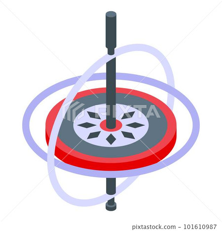 Aerospace gyroscope icon. Isometric of aerospace gyroscope vector icon for web design isolated on white background Aerospace gyroscope icon. Isometric of aerospace gyroscope vector icon for web design isolated on white background 101610987