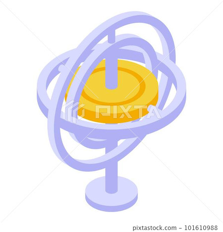 Attitude gyroscope icon. Isometric of attitude gyroscope vector icon for web design isolated on white background Attitude gyroscope icon. Isometric of attitude gyroscope vector icon for web design isolated on white background 101610988