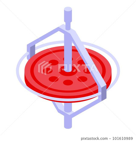 Airplane gyroscope icon. Isometric of airplane gyroscope vector icon for web design isolated on white background 101610989