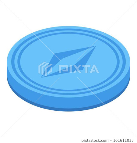 Bonus token icon. Isometric of bonus token vector icon for web design isolated on white background Bonus token icon. Isometric of bonus token vector icon for web design isolated on white background 101611033