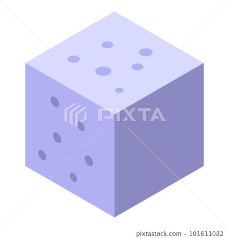 Ant sugar cube icon. Isometric of ant sugar cube vector icon for web design isolated on white background Ant sugar cube icon. Isometric of ant sugar cube vector icon for web design isolated on white background 101611082