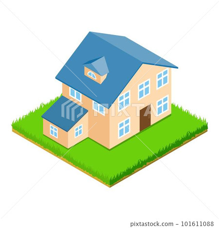 Modern house icon. Isometric illustration of modern house vector icon for web 101611088