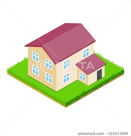 Countryside house icon. Isometric illustration of countryside house vector icon for web Countryside house icon. Isometric illustration of countryside house vector icon for web 101611094