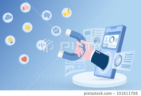 Digital marketing ideas. Social media advertising campaigns. 101611708