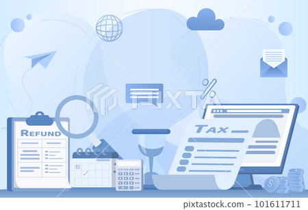 Online payment tax concept. VAT (value-added tax), income tax. Online payment tax concept. VAT (value-added tax), income tax. 101611711