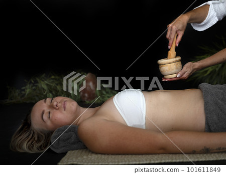woman and energy healing 101611849