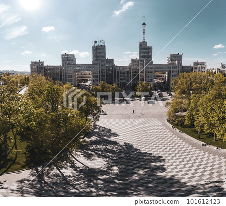 Derzhprom building on Freedom Square in Kharkiv Derzhprom building on Freedom Square in Kharkiv 101612423