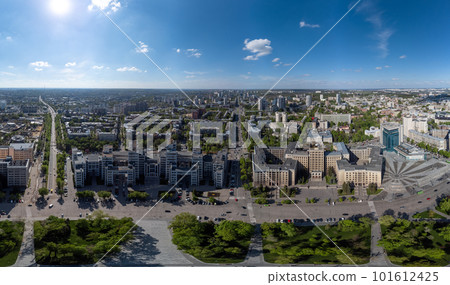 City aerial on Derzhprom and Karazin University City aerial on Derzhprom and Karazin University 101612425