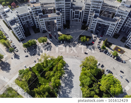 Aerial look down view on street near Derzhprom 101612429