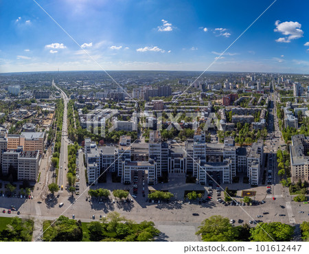 Aerial Derzhprom building in Kharkiv, Ukraine 101612447