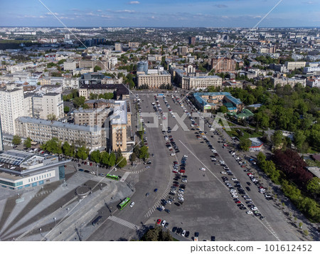 Aerial view, Freedom Square, Kharkiv city center 101612452