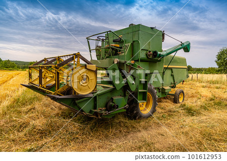 Old combine harvester Old combine harvester 101612953