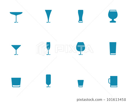 Simple vector icon on a theme glasses for drinks and alcohol 101613458