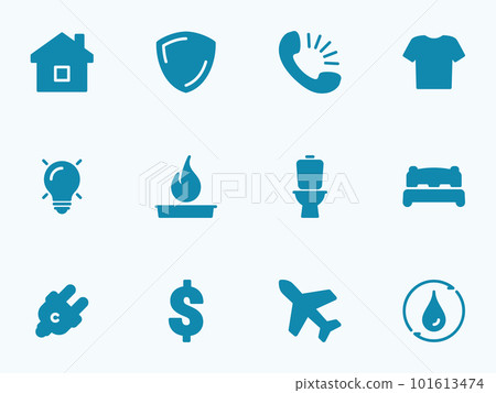 Simple vector icon on a theme basic human needs Simple vector icon on a theme basic human needs 101613474