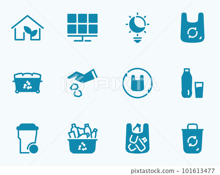 Simple vector icon on a theme care for the environment 101613477