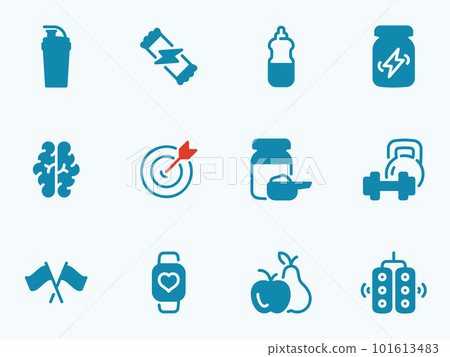 Simple vector icon on a theme sports and nutrition 101613483
