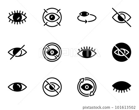 Flat illustration on a theme eyes 101613502