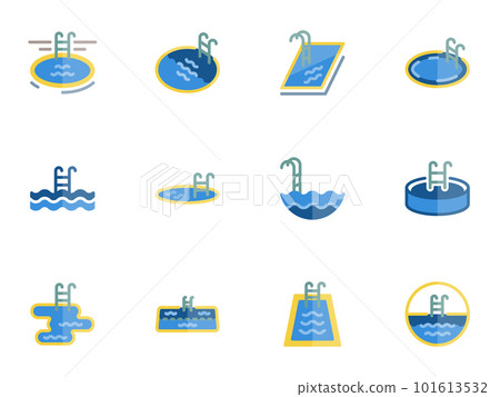 Flat illustration on a theme swimming pool Flat illustration on a theme swimming pool 101613532