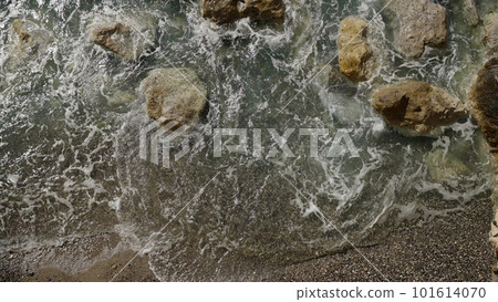 waves of mediterranean sea splashing on coastline of French Riviera waves of mediterranean sea splashing on coastline of French Riviera 101614070